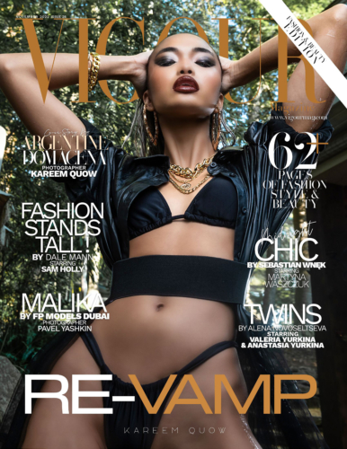 asian girl in black bikini with gold jewelry  on magazine cover 72dpi